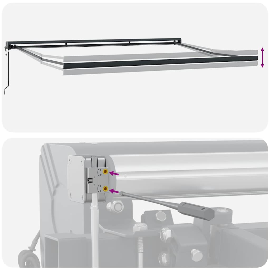 Tenda da Sole Retrattile Crema 4x3 m in Tessuto e Alluminio - homemem39