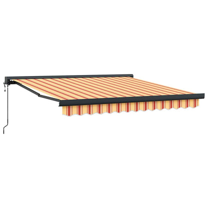Tenda Retrattile Gialla e Bianca 3x2,5 m in Tessuto e Alluminio