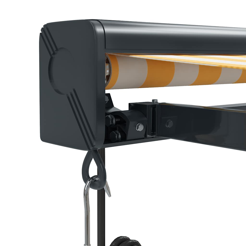 Tenda Retrattile Gialla e Bianca 3x2,5 m in Tessuto e Alluminio - homemem39