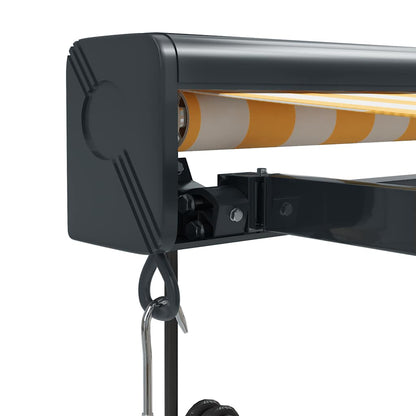 Tenda Retrattile Gialla e Bianca 3x2,5 m in Tessuto e Alluminio - homemem39