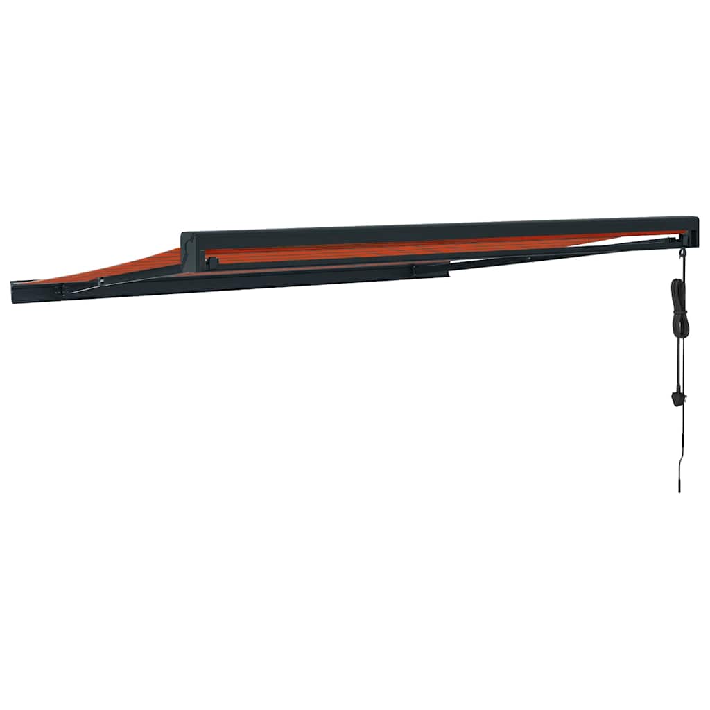 Tenda Retrattile Arancione Marrone 3x2,5 m Tessuto e Alluminio - homemem39