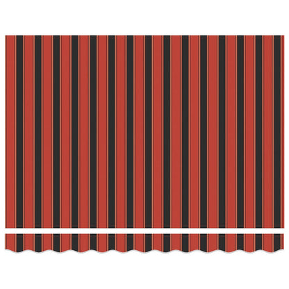 Tenda Retrattile Arancione Marrone 3x2,5 m Tessuto e Alluminio - homemem39