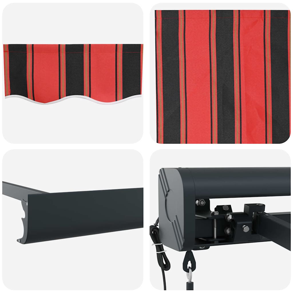 Tenda Retrattile Arancione Marrone 3x2,5 m Tessuto e Alluminio