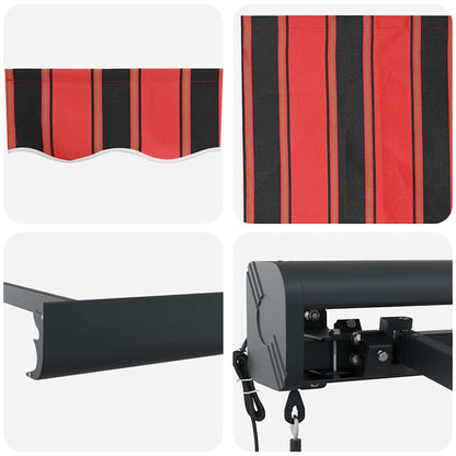 Tenda Retrattile Arancione Marrone 3x2,5 m Tessuto e Alluminio