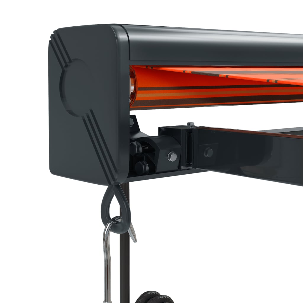 Tenda Retrattile Arancione e Marrone 4,5x3m Tessuto e Alluminio - homemem39