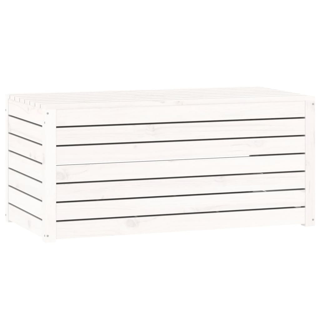 Set Cassette da Giardino 4 pz Bianco in Legno Massello di Pino - homemem39