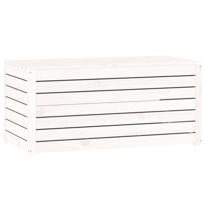 Set Cassette da Giardino 4 pz Bianco in Legno Massello di Pino - homemem39