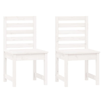 Set da Bistrot da Giardino 3pz Bianco in Legno Massello di Pino - homemem39