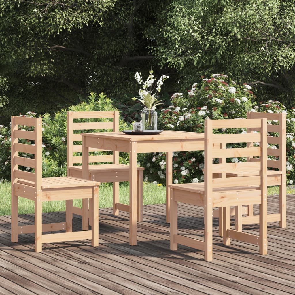 Set da Pranzo per Giardino 5 pz in Legno Massello di Pino - homemem39