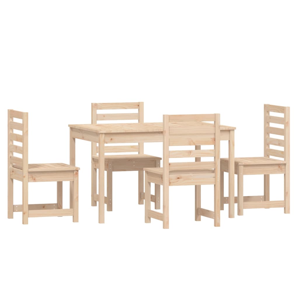 Set da Pranzo per Giardino 5 pz in Legno Massello di Pino - homemem39