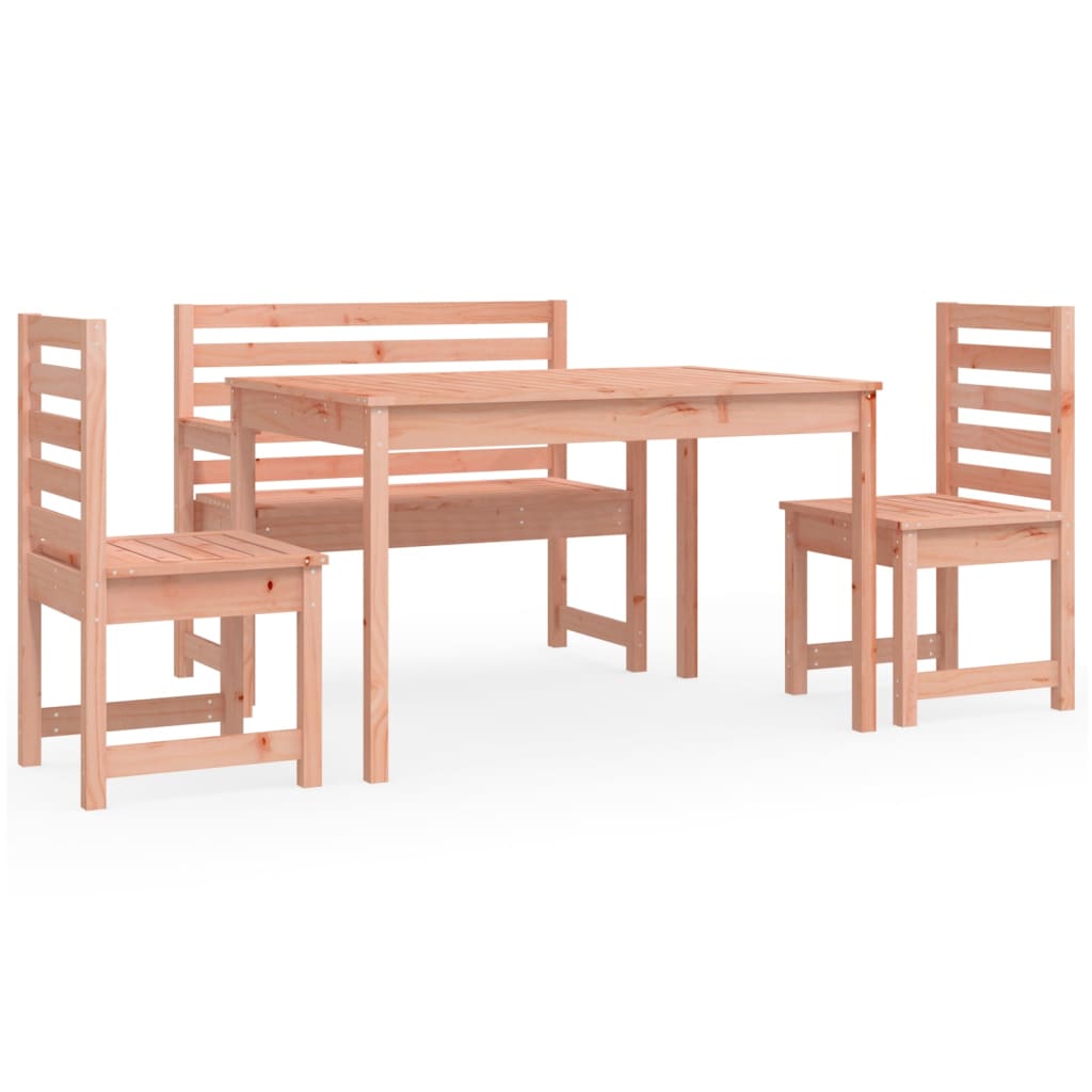 Set da Pranzo per Giardino 4 pz in Legno Massello di Douglas - homemem39