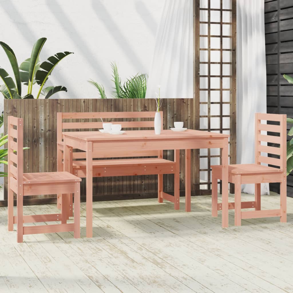 Set da Pranzo per Giardino 4 pz in Legno Massello di Douglas - homemem39
