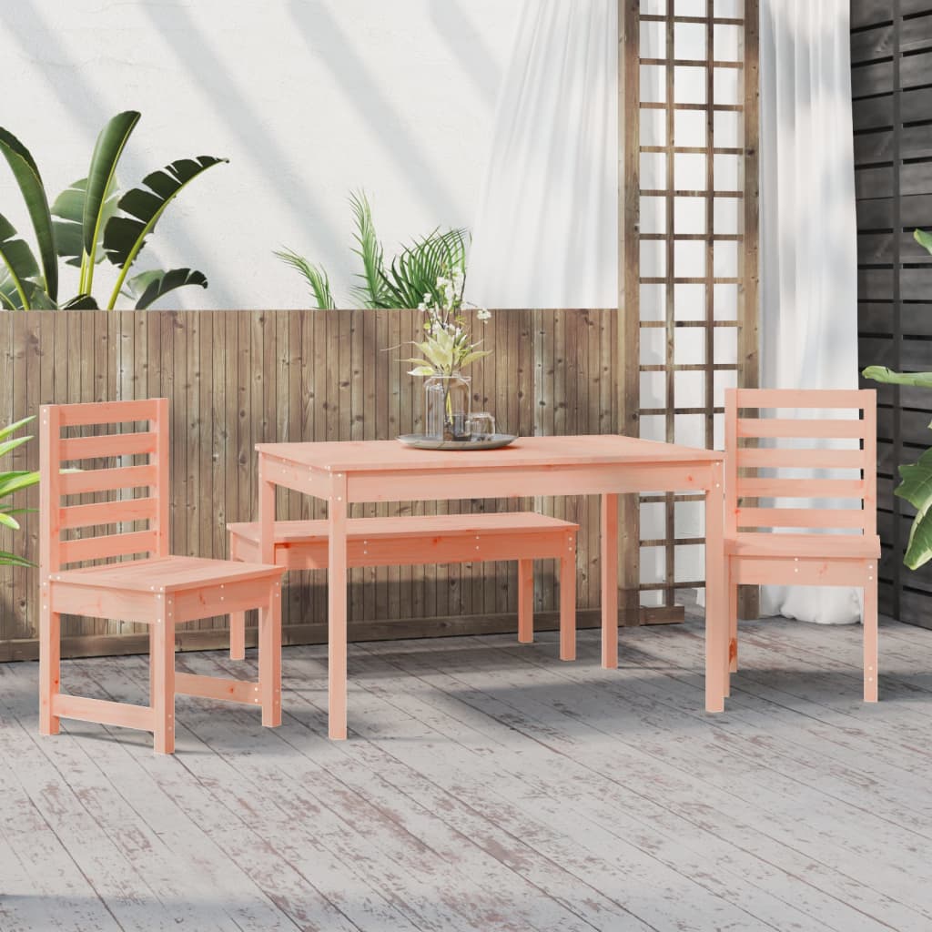 Set da Pranzo per Giardino 4 pz in Legno Massello di Douglas