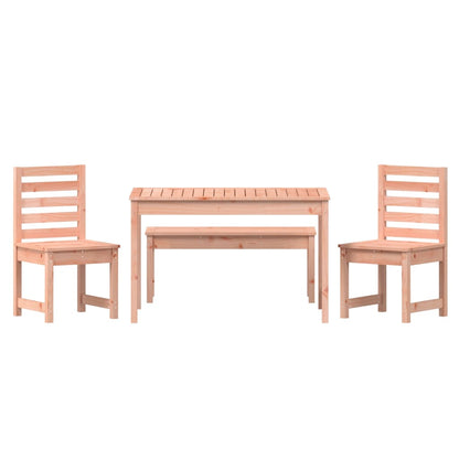 Set da Pranzo per Giardino 4 pz in Legno Massello di Douglas
