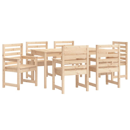Set da Pranzo da Giardino 7 pz in Legno Massello di Pino | homemem39