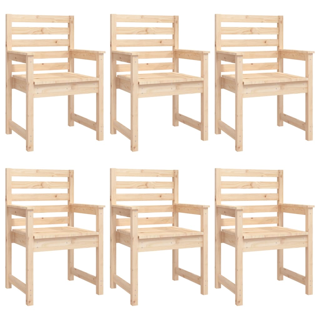 Set da Pranzo da Giardino 7 pz in Legno Massello di Pino | homemem39