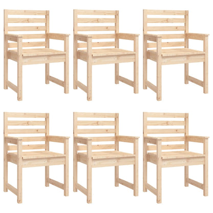 Set da Pranzo da Giardino 7 pz in Legno Massello di Pino | homemem39