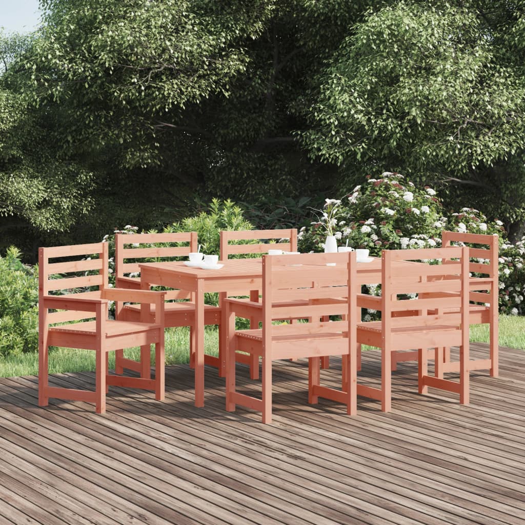 Set da Pranzo per Giardino 7 pz in Legno Massello di Douglas - homemem39