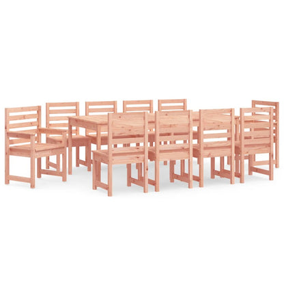 Set da Pranzo per Giardino 11 pz in Legno Massello di Douglas