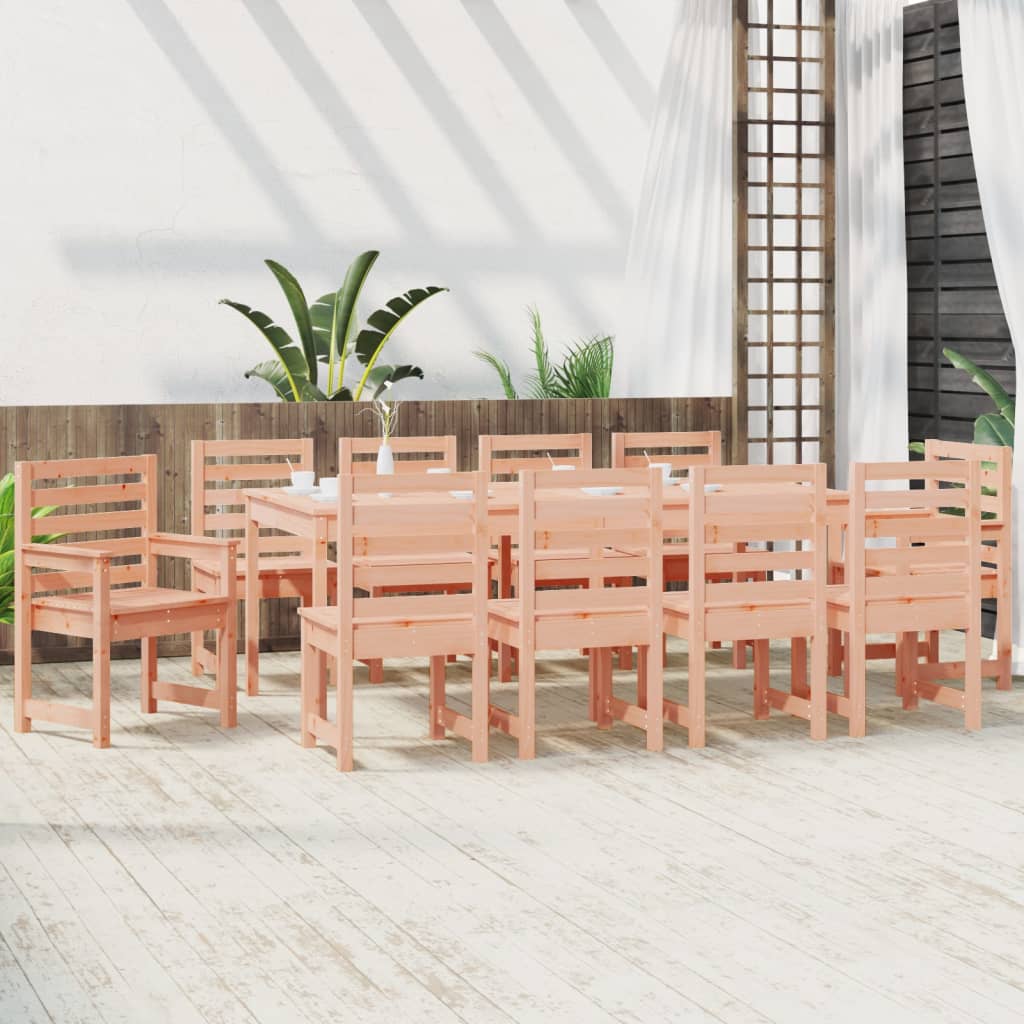 Set da Pranzo per Giardino 11 pz in Legno Massello di Douglas
