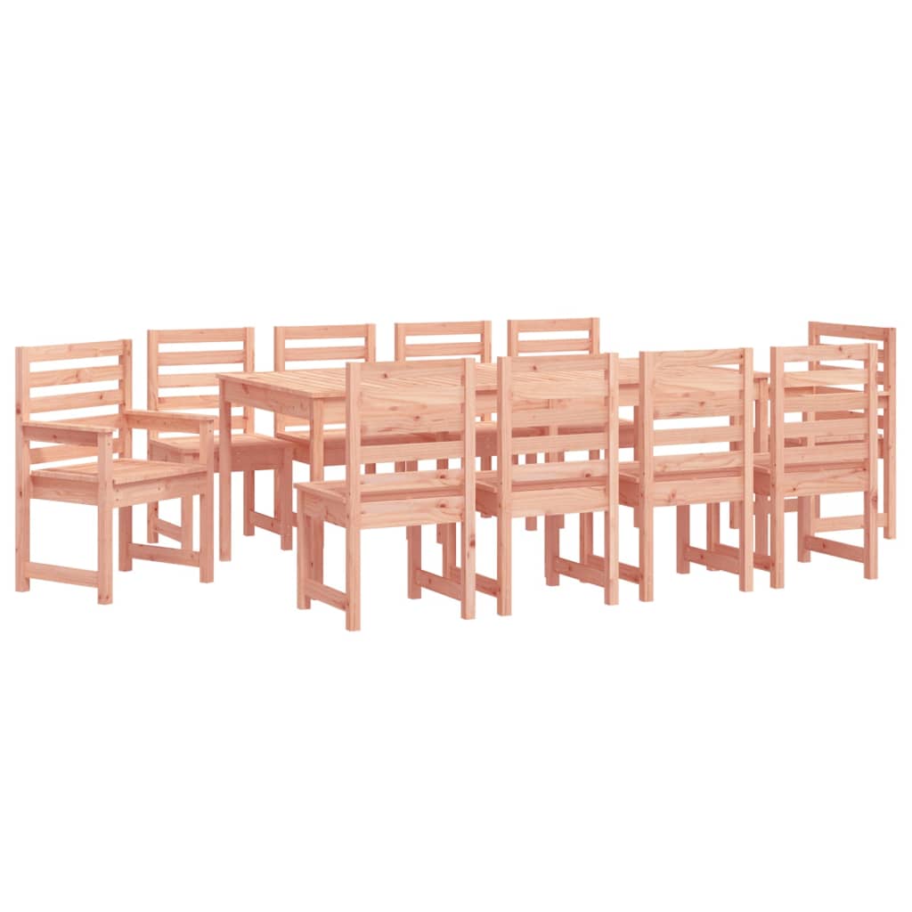 Set da Pranzo per Giardino 11 pz in Legno Massello di Douglas