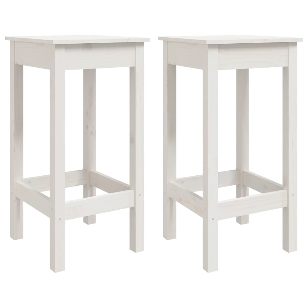 Set Bar da Giardino 3 pz Bianco in Legno Massello di Pino - homemem39