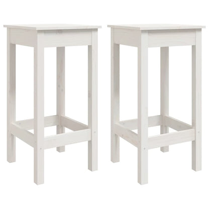 Set Bar da Giardino 3 pz Bianco in Legno Massello di Pino - homemem39
