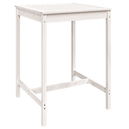 Set Bar da Giardino 3 pz Bianco in Legno Massello di Pino | homemem39