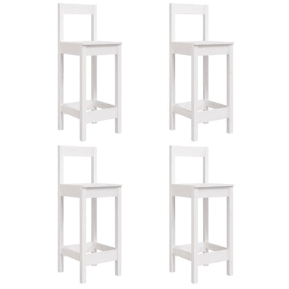 Set Bar da Giardino 5 pz Bianco in Legno Massello di Pino | homemem39