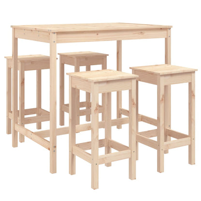 Set Bar da Giardino 5 pz in Legno Massello di Pino - homemem39