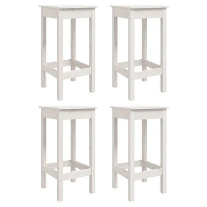 Set Bar da Giardino 5 pz Bianco in Legno Massello di Pino | homemem39