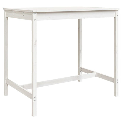 Set Bar da Giardino 5 pz Bianco in Legno Massello di Pino | homemem39