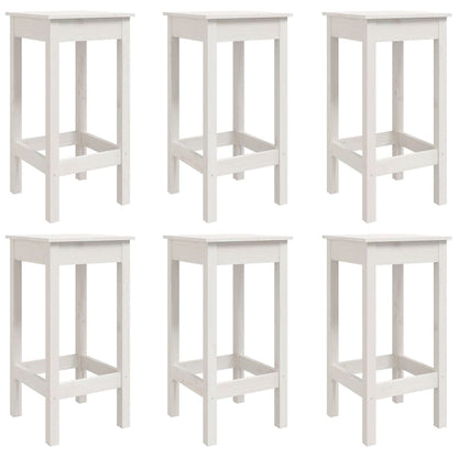 Set Bar da Giardino 7 pz Bianco in Legno Massello di Pino - homemem39