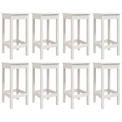 Set Bar da Giardino 9 pz Bianco in Legno Massello di Pino | homemem39