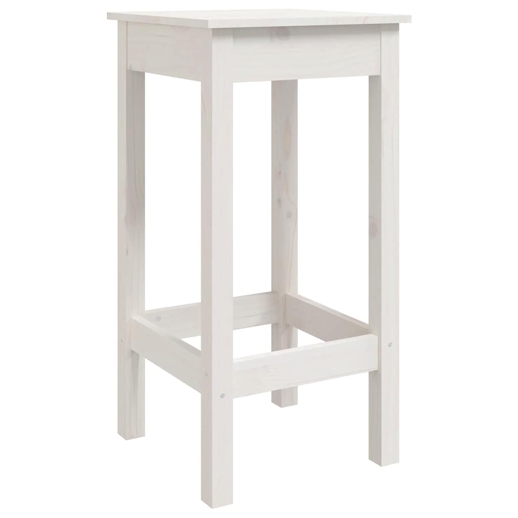 Set Bar da Giardino 9 pz Bianco in Legno Massello di Pino | homemem39