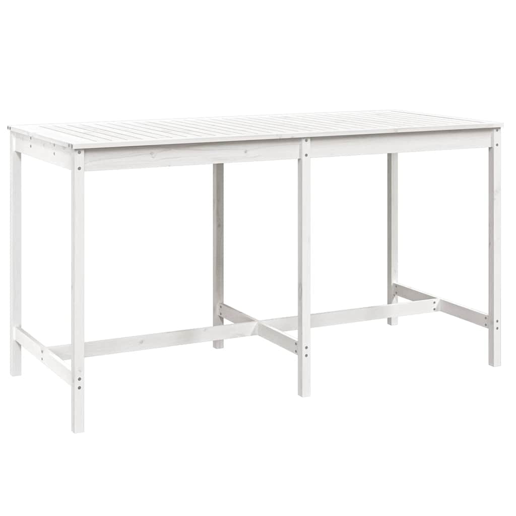 Set Bar da Giardino 9 pz Bianco in Legno Massello di Pino | homemem39