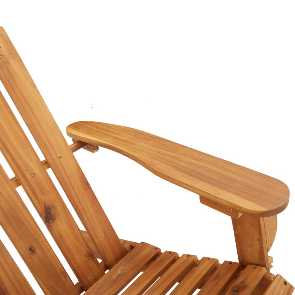 Sedia Adirondack Giardino con Poggiapiedi Legno Massello Acacia - homemem39