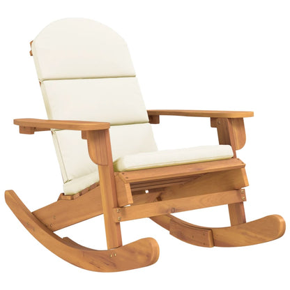 Sedia a Dondolo Adirondack con Cuscini Legno Massello di Acacia | homemem39