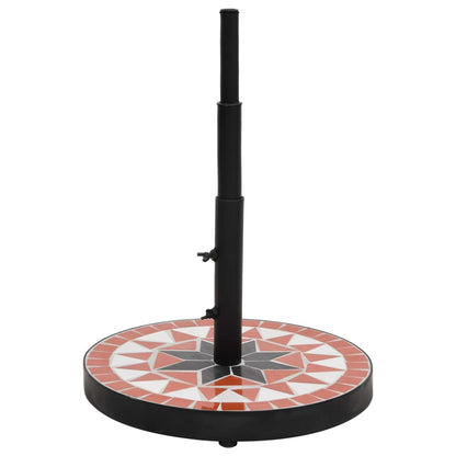 Base per Ombrellone Terracotta e Bianco Rotonda 12 kg - homemem39