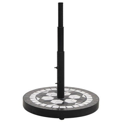 Base per Ombrellone Nero e Bianco Rotonda 12 kg | homemem39