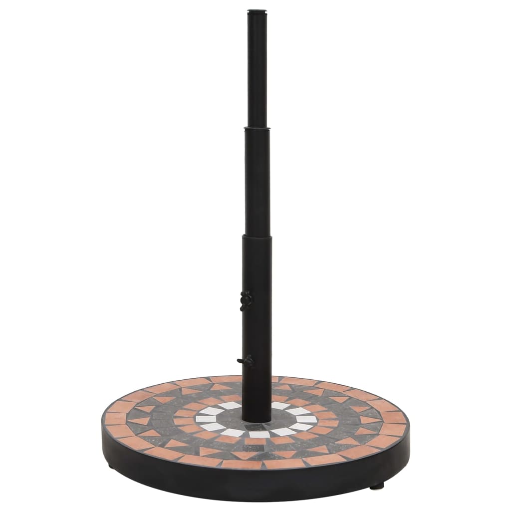 Base per Ombrellone Terracotta e Bianco Rotonda 12 kg | homemem39