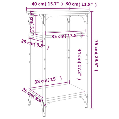 Tavolino Rovere Sonoma 40x30x75 cm in Legno Multistrato | homemem39