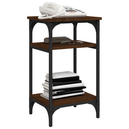 Tavolino Rovere Marrone 35x30x60 cm in Legno Multistrato | homemem39