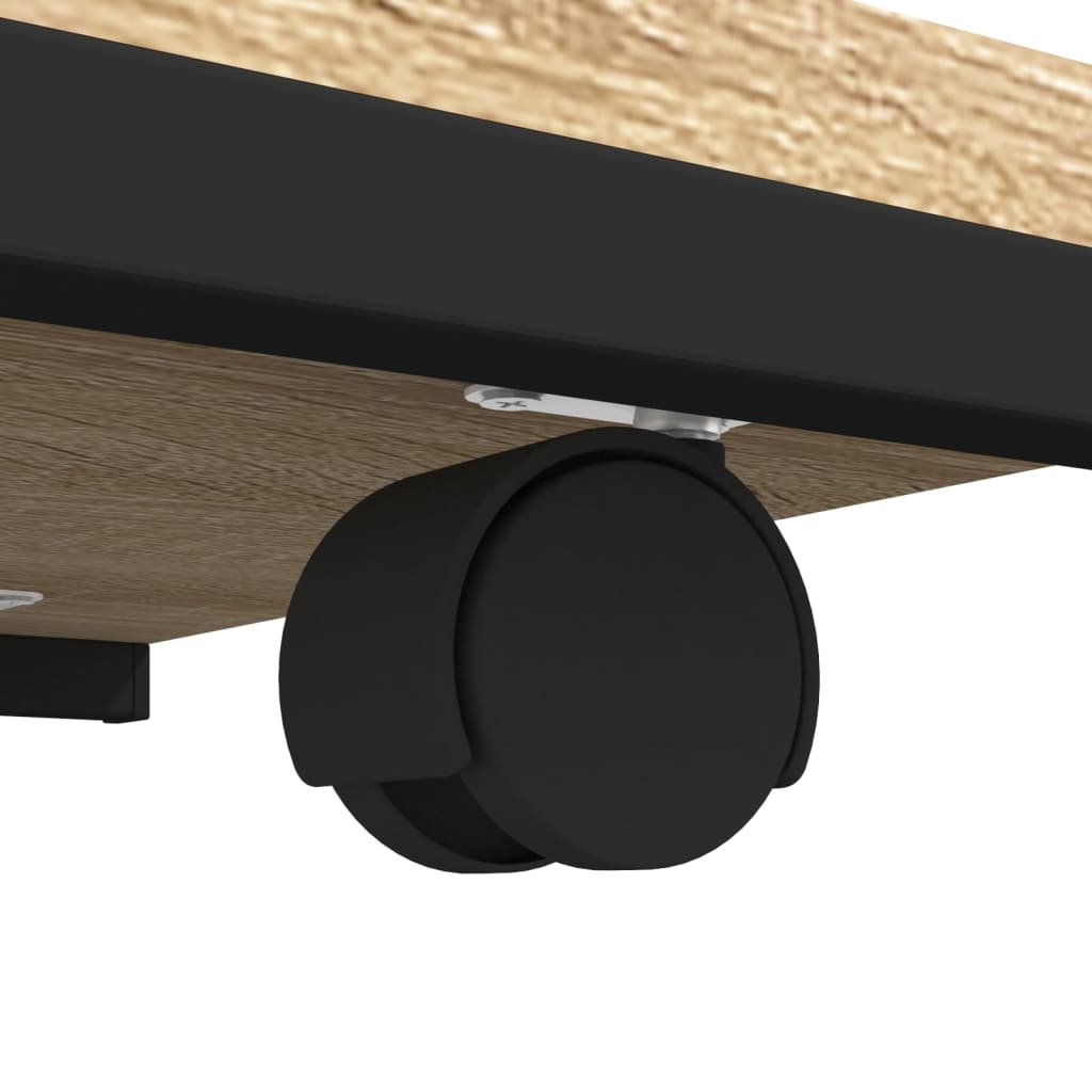 Tavolino con Ruote Rovere Sonoma 50x35x55,5cm Legno Multistrato - homemem39