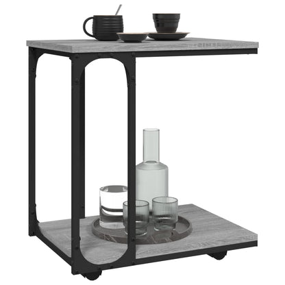 Tavolino con Ruote 50x35x55,5cm legno multistrato