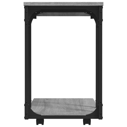 Tavolino con Ruote Grigio Sonoma 50x35x55,5cm Legno Multistrato - homemem39