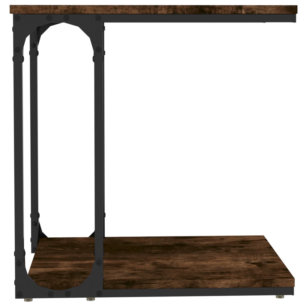 Tavolino da Salotto Rovere Fumo 50x35x52 cm Legno Multistrato | homemem39