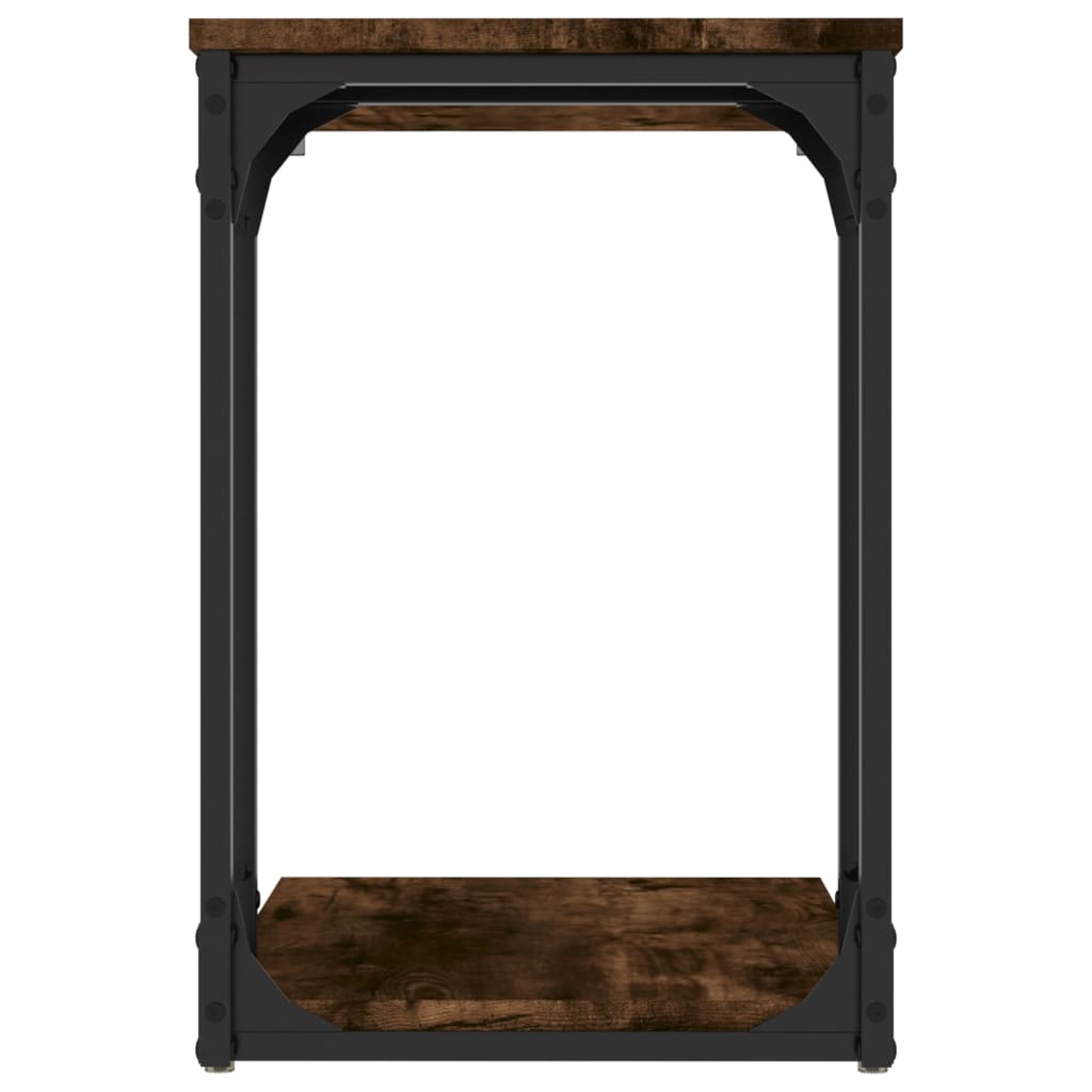 Tavolino da Salotto Rovere Fumo 50x35x52 cm Legno Multistrato | homemem39