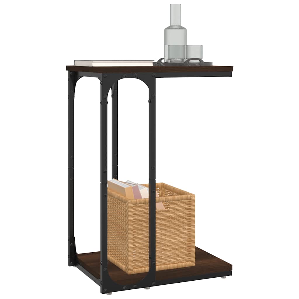 Tavolino Rovere Marrone 40x30x60 cm in Legno Multistrato | homemem39