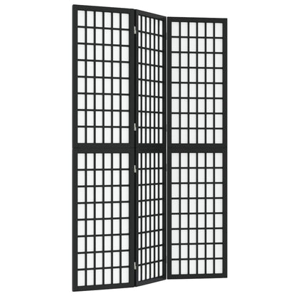 Divisorio Pieghevole 3 Pannelli Stile Giapponese 120x170cm Nero - homemem39